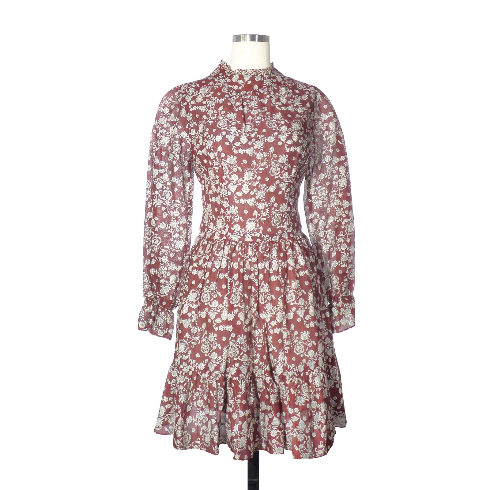 Paisley A-Line Dress Brown Small – Emmi's Label